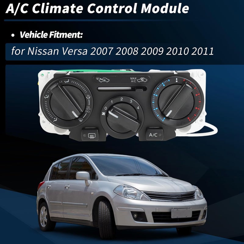 SWITCHRISE A/C Heater Climate Control Module for Nissan Versa 2007 2008 2009 2010 2011 HVAC Control Switch Panel No.599216/27510EL00A/27510EL02A - Image 2